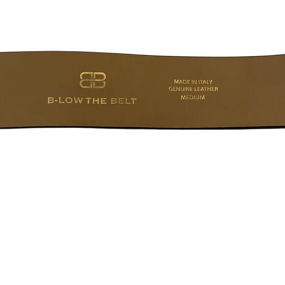 B-Low The Belt Quilted Black Leather Gold Buckle Belt Made in Italy Medium - Picture 4 of 5